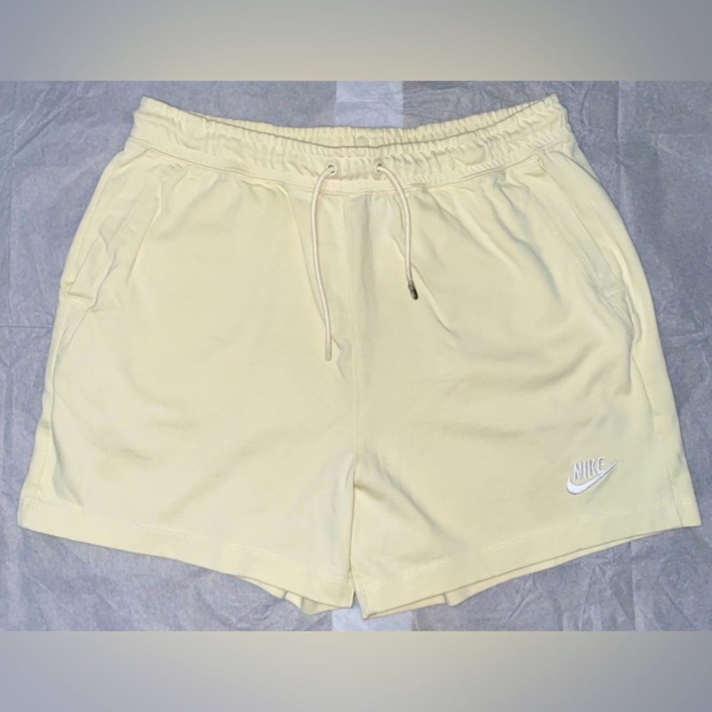 Nike cream sweat shorts